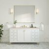 James Martin Vanities Chicago 60in Single Vanity, Glossy White w/ 3 CM Eternal Marfil Top 305-V60S-GW-3EMR